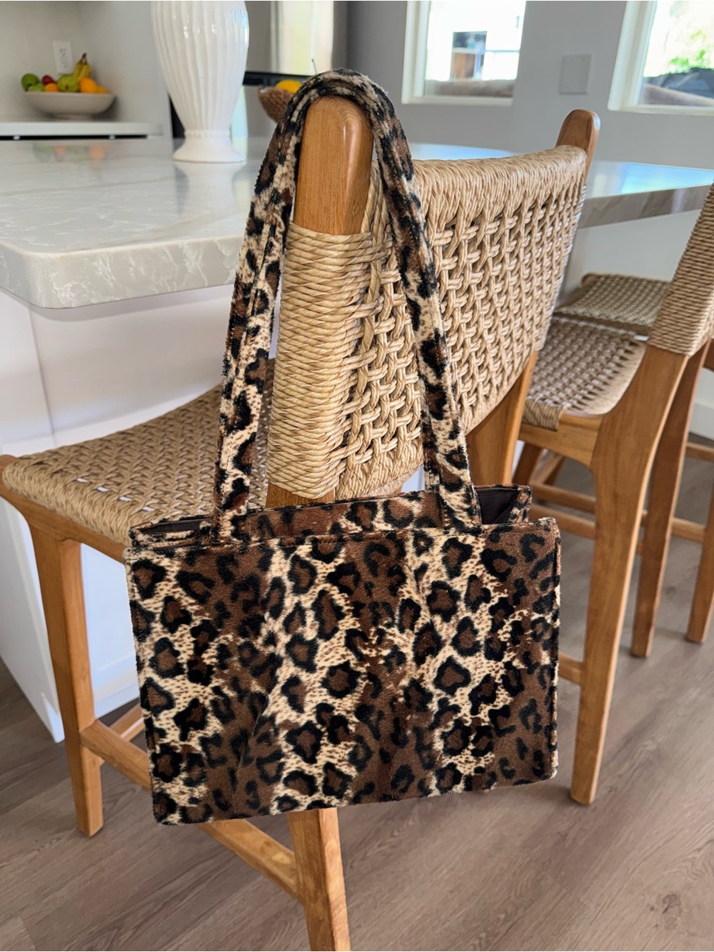 Kate Spade New York Vintage Animal Leopard Print Faux Fur Brown Black Y2K Tote - Picture 6 of 17